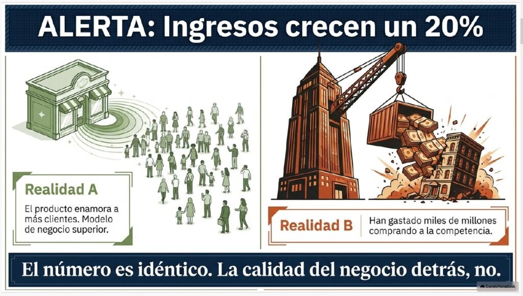 crecimiento orgánico vs inorgánico